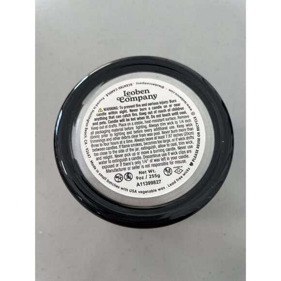 Leoben Jasmine Santal Candle 9 Oz Manly Apothecary Vegan Soy Wax Blend Essential - Picture 3 of 6